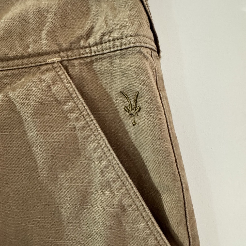 Ibex Tan Mini Skirt with Button Accents - Picture 2 of 11